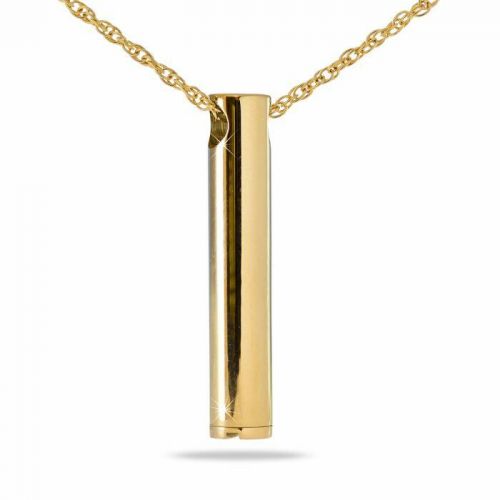 Steel Gold Sleek Jewelry Urn -  - 77454