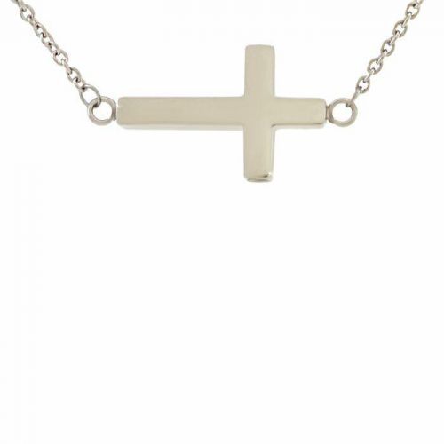 Steel Cross Necklace Keepsake -  - 77941