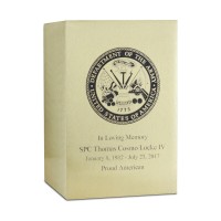 Classic Army Brass Cremation Urn