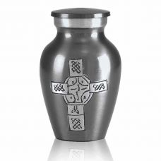 Ashen Celtic Cross Keepsake Cremation Urn