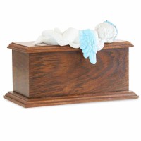 Blue Boy Resting Angel Cremation Urn