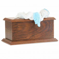 Blue Boy Resting Angel Cremation Urn