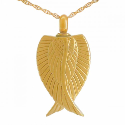 Cherished Angel Wings Gold Cremation Pendant -  - 21066
