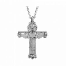 Silver Claddagh Cross Pendant Urn