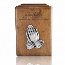Copper Hands In Prayer Cremation Urn