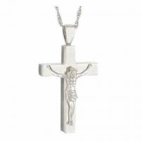 Crucifix Silver Keepsake Pendant Cremation Jewelry