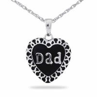 Dad Steel Pendant Cremation Chamber Jewelry Necklace