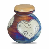 Heart Raku Cremation Urn