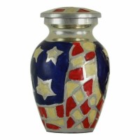 American Flag Keepsake Cremation Urn