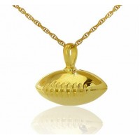 Gold Football Pendant Keepsake Cremation Urn