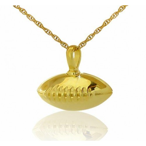 Gold Football Pendant Keepsake -  - 4438