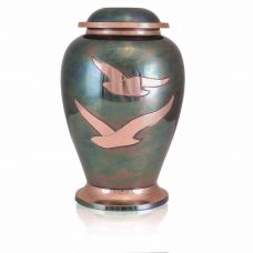 Gleaming Dove Brass Cremation Urn