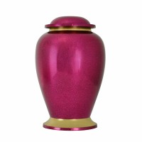 Gleaming Pink Cremation Urn