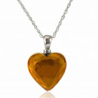 Golden Heart Steel Pendant Cremation Jewelry