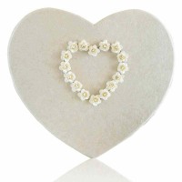 Ivory Comfort Heart Biodegradable Cremation Urn