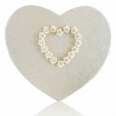 Ivory Comfort Heart Biodegradable Cremation Urn