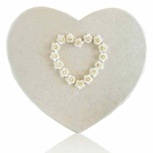 Ivory Comfort Heart Biodegradable Cremation Urn -  - 44514