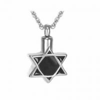 Jewish Star Pendant Cremation Urn