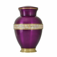 Purple Mother of Pearl Cremation Urn