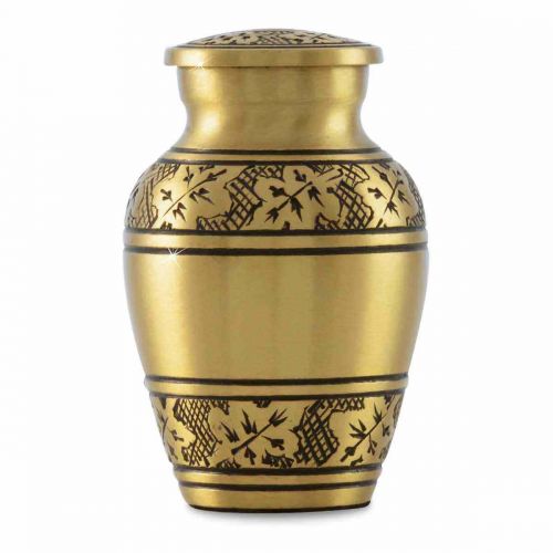 Maple Leaf Brass Keepsake Cremation Urn -  - 40060