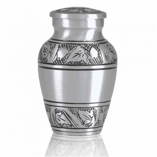 Maple Leaf Pewter Brass Keepsake Cremation Urn -  - 40061