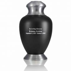 Modern Black Cremation Urn