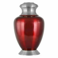 Modern Red Cremation Urn