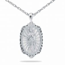 Mother Mary Silver Medallion Keepsake Cremation Jewelry