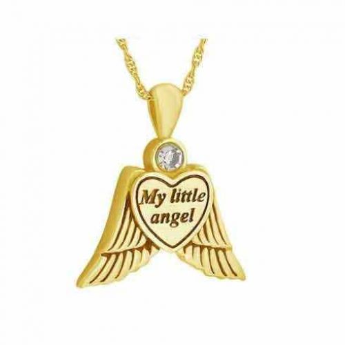 My Little Angel Gold Keepsake Pendant Cremation Jewelry -  - 33142