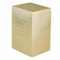 Nelson Brass Cremation Urn - Minimal Rectangular Box