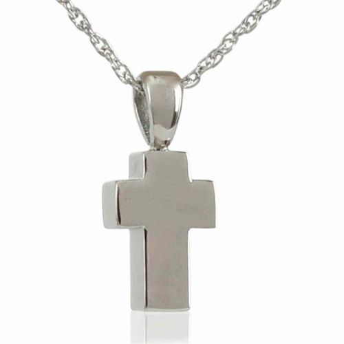 Petite Steel Cross Cremation Pendant Jewelry -  - 80021