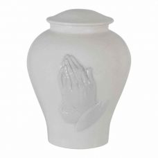 Praying Hands Ceramic Urn
