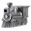 Silver Steam Engine Train Little Boy / Infant Cremation Keepsake Urn 8 cu. in.
