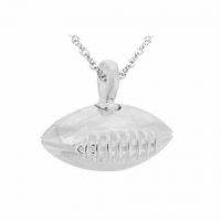 Silver Football Pendant Cremation Jewelry