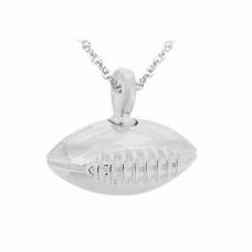 Silver Football Pendant Cremation Jewelry