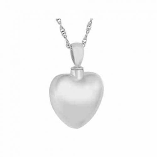 Silver Heart Love Keepsake Pendant Cremation Jewelry -  - 44418