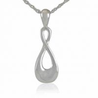 Silver Infinity Keepsake Cremation Pendant Jewelry Necklace