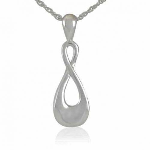 Silver Infinity Keepsake Cremation Pendant Jewelry Necklace -  - 44416