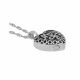Silver Mom Heart Necklace Keepsake Cremation Chamber Jewelry -  - 44408