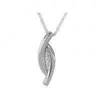 Slider CZ Silver Pendant Cremation Urn