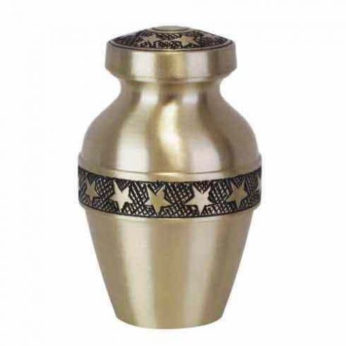 Star Bright Brass Keepsake Cremation Urn -  - 80332