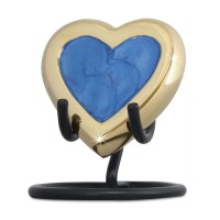 Loving Heart Blue Pewter Keepsake Cremation Urn