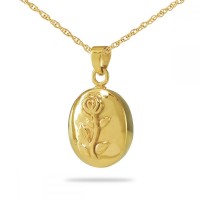 10K, 14K or 18K Gold - Ash Rose Solid Gold Keepsake Cremation Urn