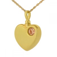 10K, 14K or 18K Gold - Solid Gold Birthstone Keepsake Cremation Urn
