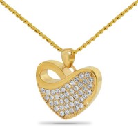 10K, 14K or 18K Gold - Gleaming Solid Gold Crystal Necklace Keepsake Cremation Urn