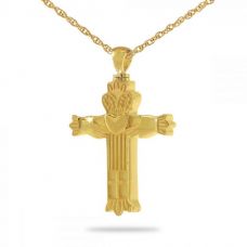 Claddagh Pendant Cross Solid Gold Keepsake Urn