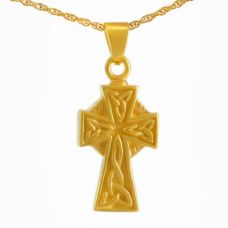 Intricate Celtic Cross Solid Gold Keepsake