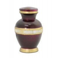 Burgundy Marble Elegance Keepsake Cremation Urn