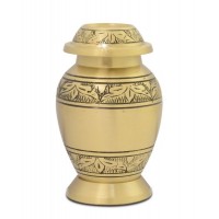 Golden Leaf Elegance Keepsake Cremation Urn