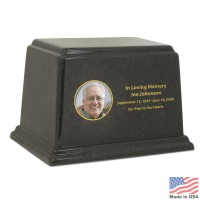 Life Treasured Black Stone Cremation Urn